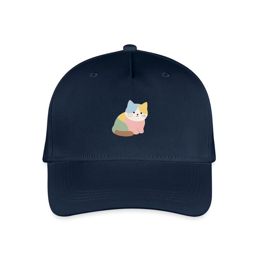 Bio Kinder Kappe "Katze" - Navy