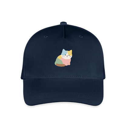 Bio Kinder Kappe "Katze" - Navy