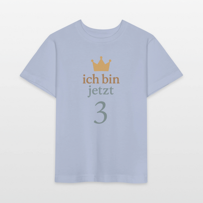 Bio Kinder T-Shirt "ich bin jetzt drei" - Lavendel-Violett