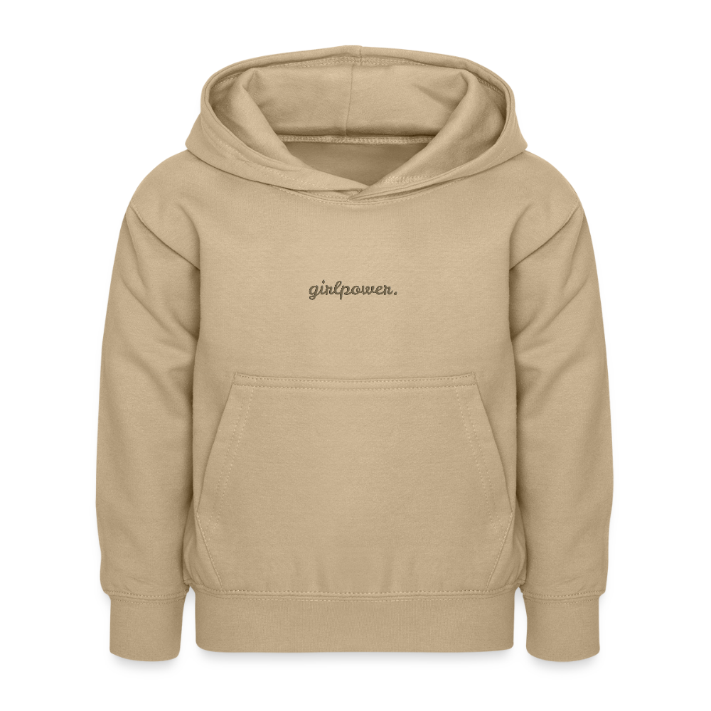 Kinder Kapuzenpullover "girlpower." - Sand
