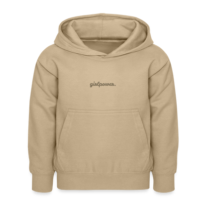 Kinder Kapuzenpullover "girlpower." - Sand