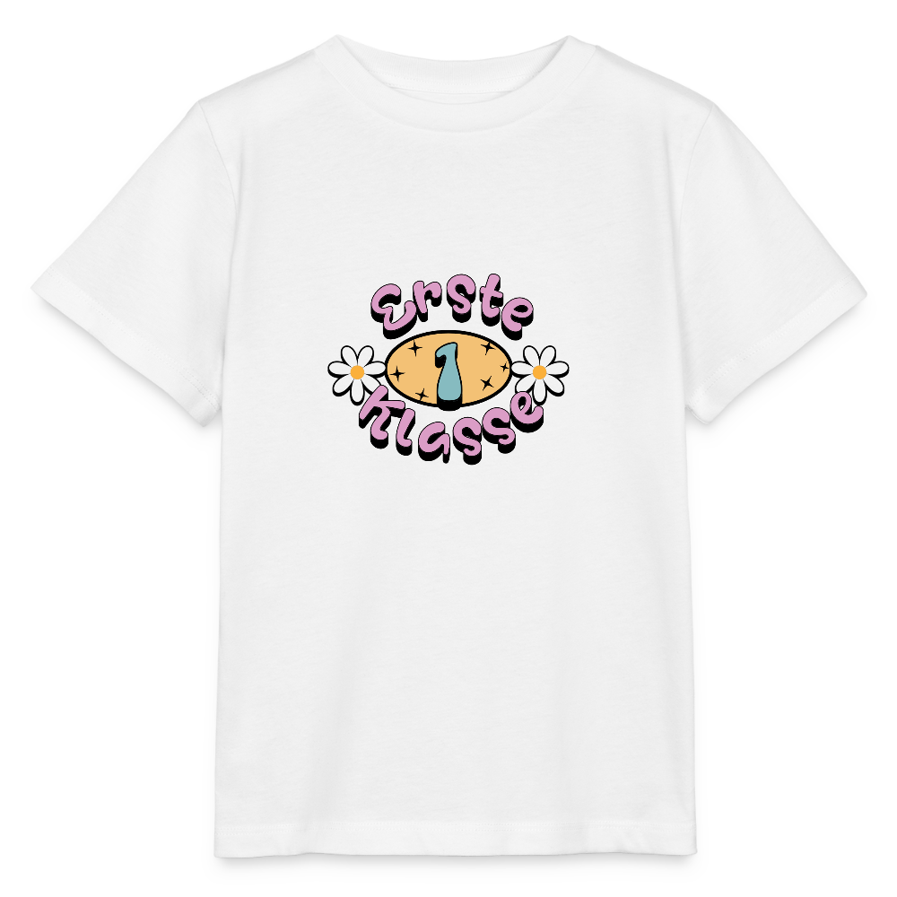 Bio Kinder T-Shirt "Erste Klasse" - Weiß