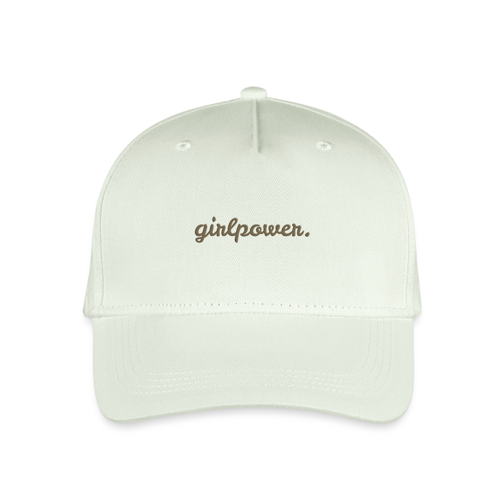 Bio Kinder Kappe "girlpower." - Helles Mintgrün