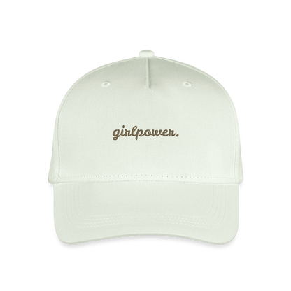 Bio Kinder Kappe "girlpower." - Helles Mintgrün