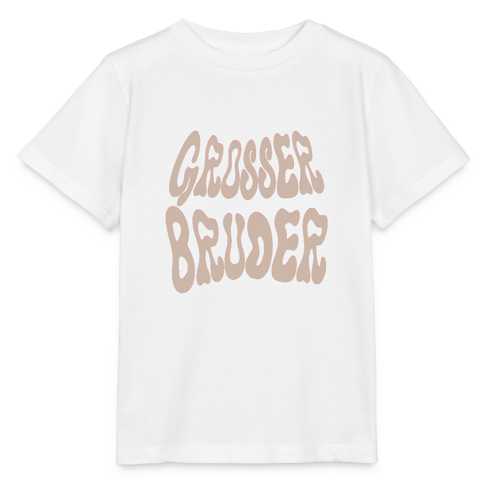 Bio Kinder T-Shirt "Grosser Bruder" - Weiß