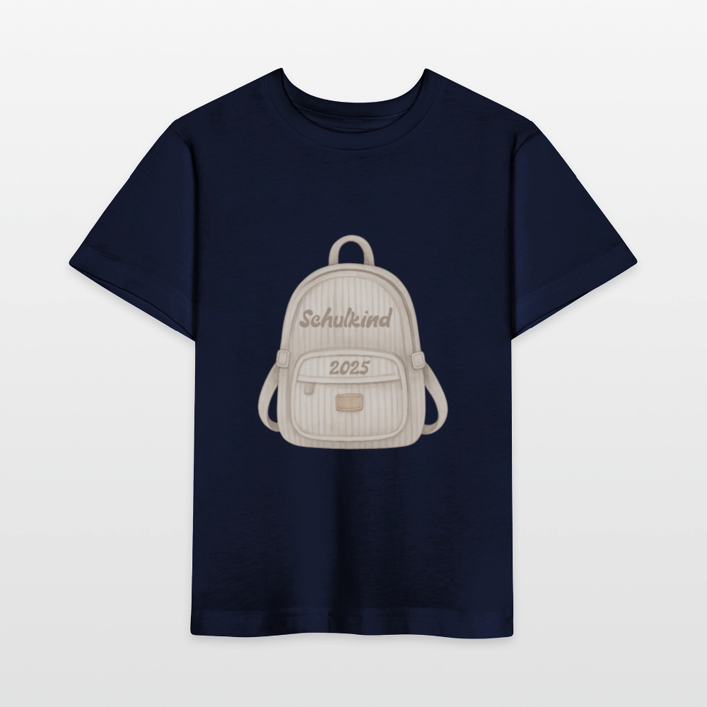 Bio Kinder T-Shirt "Schulkind 2025" - Navy