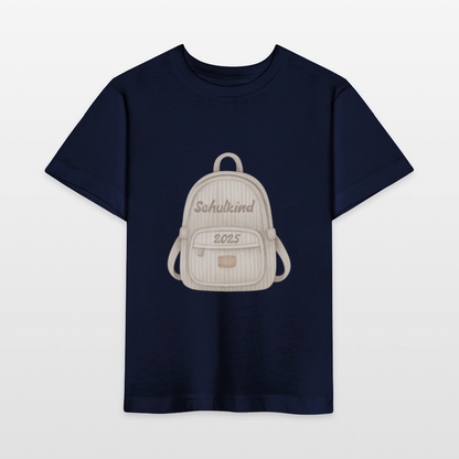 Bio Kinder T-Shirt "Schulkind 2025" - Navy