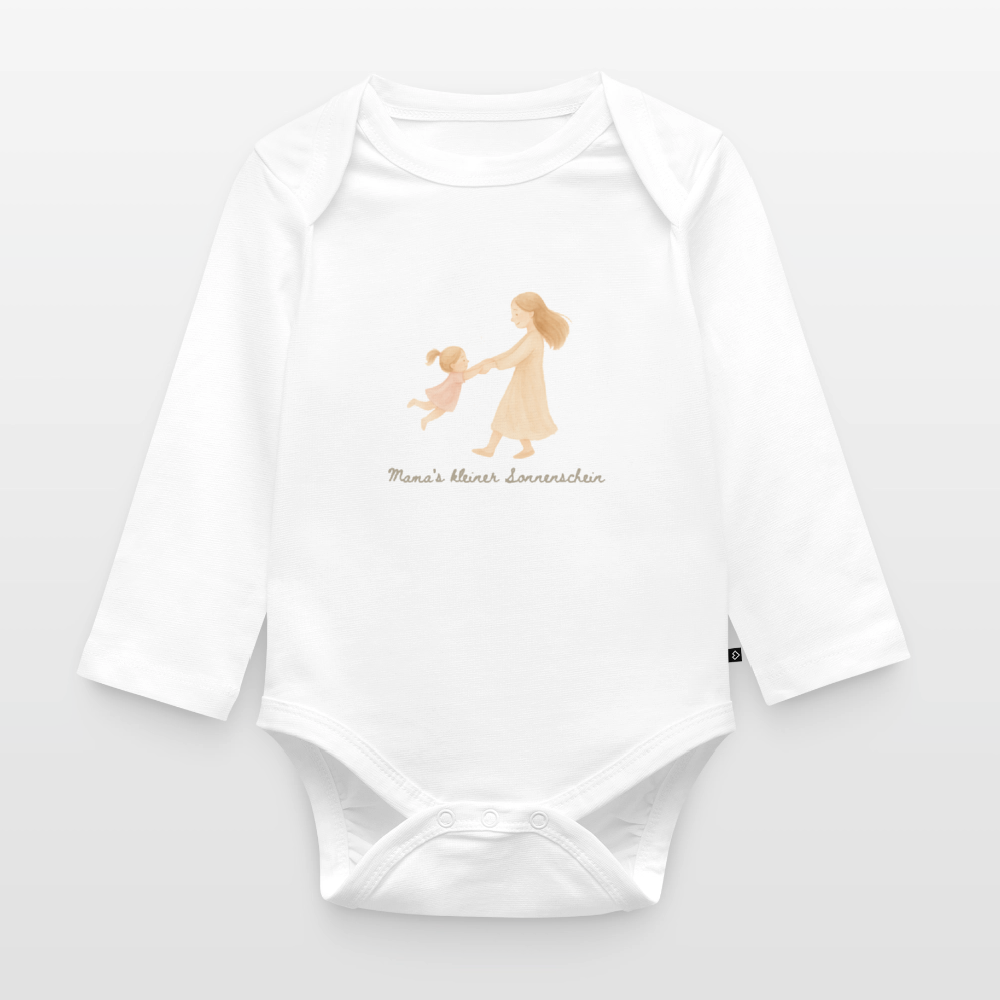 Bio Baby Langarm-Body "kleiner Sonnenschein" - Weiß