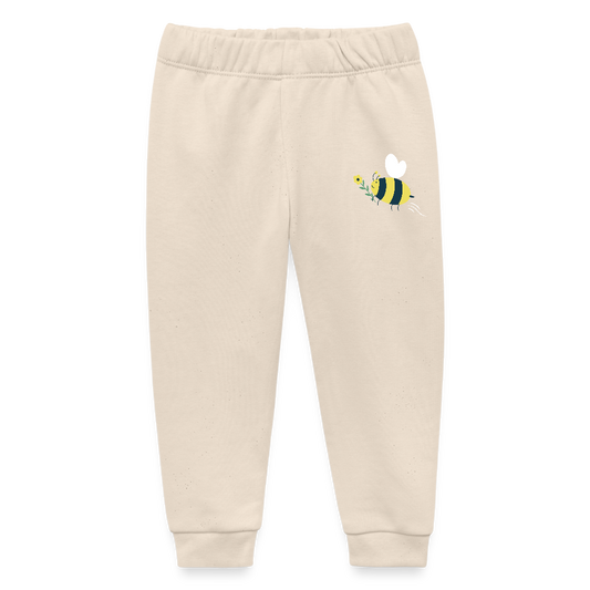 Bio Baby Jogginghose "Biene" - Weißgrau