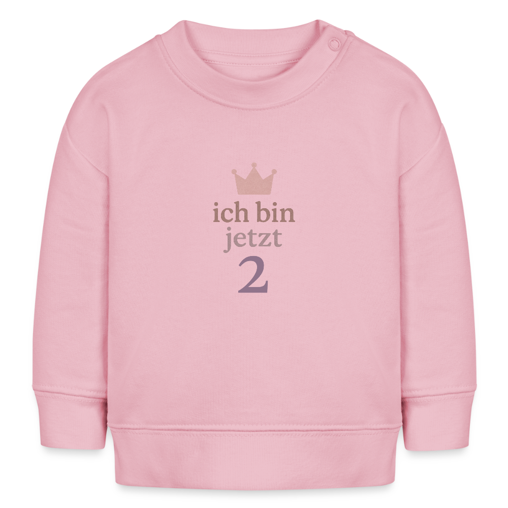 Bio Baby Pullover "ich bin jetzt zwei" - Hellrosa