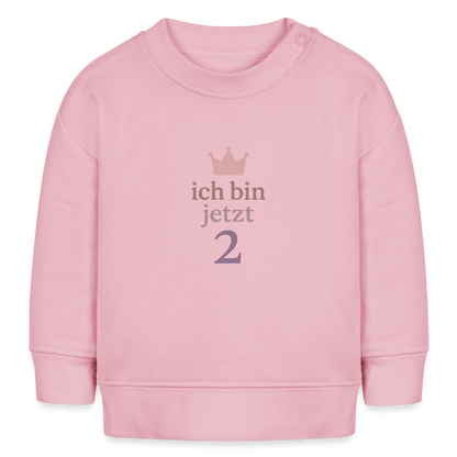 Bio Baby Pullover "ich bin jetzt zwei" - Hellrosa