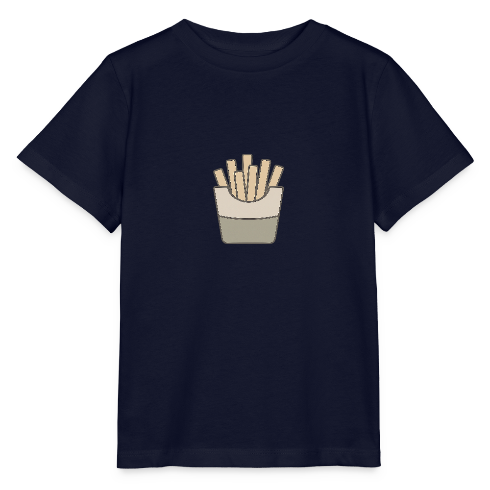 Bio Kinder T-Shirt "Pommes" - Navy