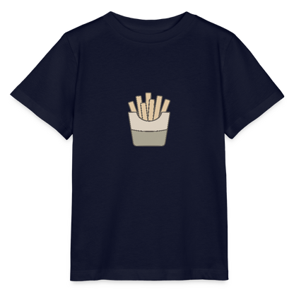 Bio Kinder T-Shirt "Pommes" - Navy