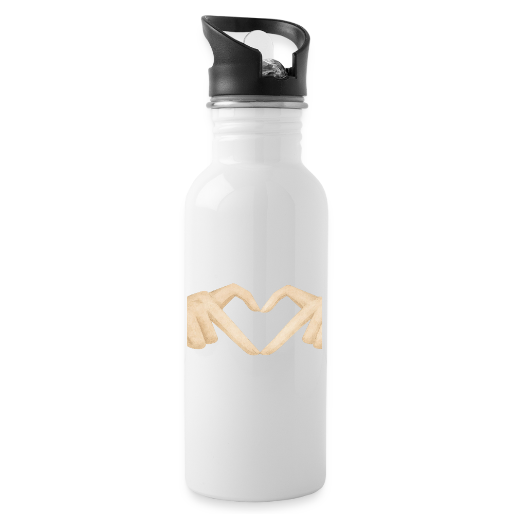 Trinkflasche "Herz" - Weiß
