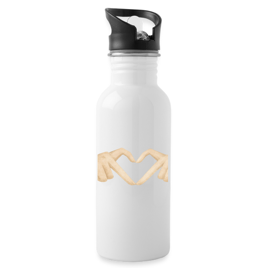 Trinkflasche "Herz" - Weiß