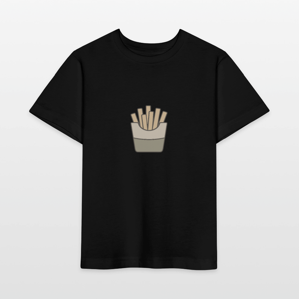 Bio Kinder T-Shirt "Pommes" - Schwarz