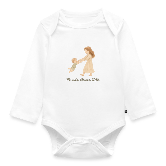 Bio Baby Langarm-Body - Weiß