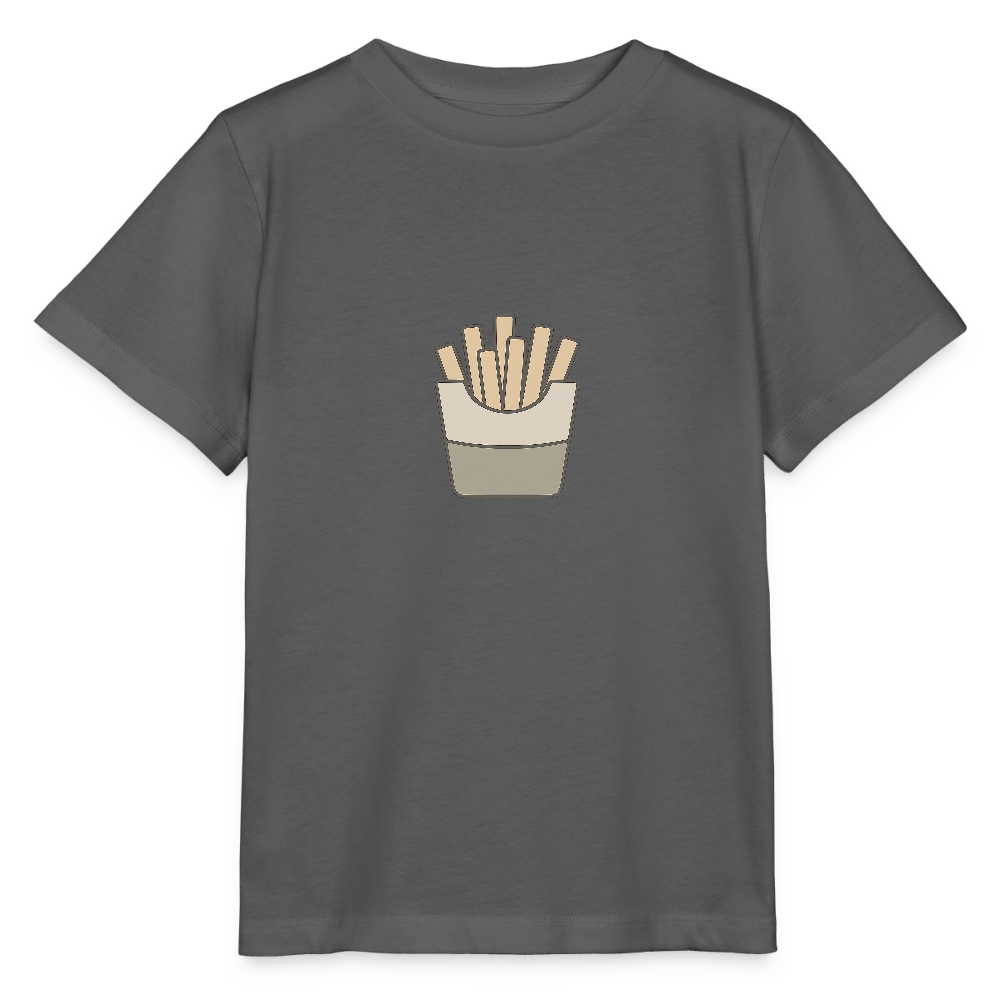 Bio Kinder T-Shirt "Pommes" - Anthrazit