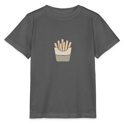Bio Kinder T-Shirt "Pommes" - Anthrazit