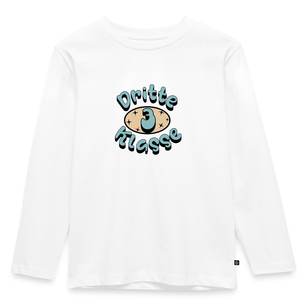 Kinder Langarmshirt "Dritte Klasse" - Weiß