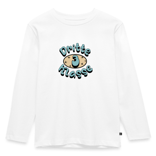 Kinder Langarmshirt "Dritte Klasse" - Weiß