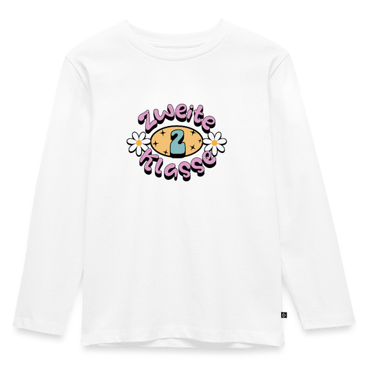 Kinder Langarmshirt "Zweite Klasse2 - Weiß