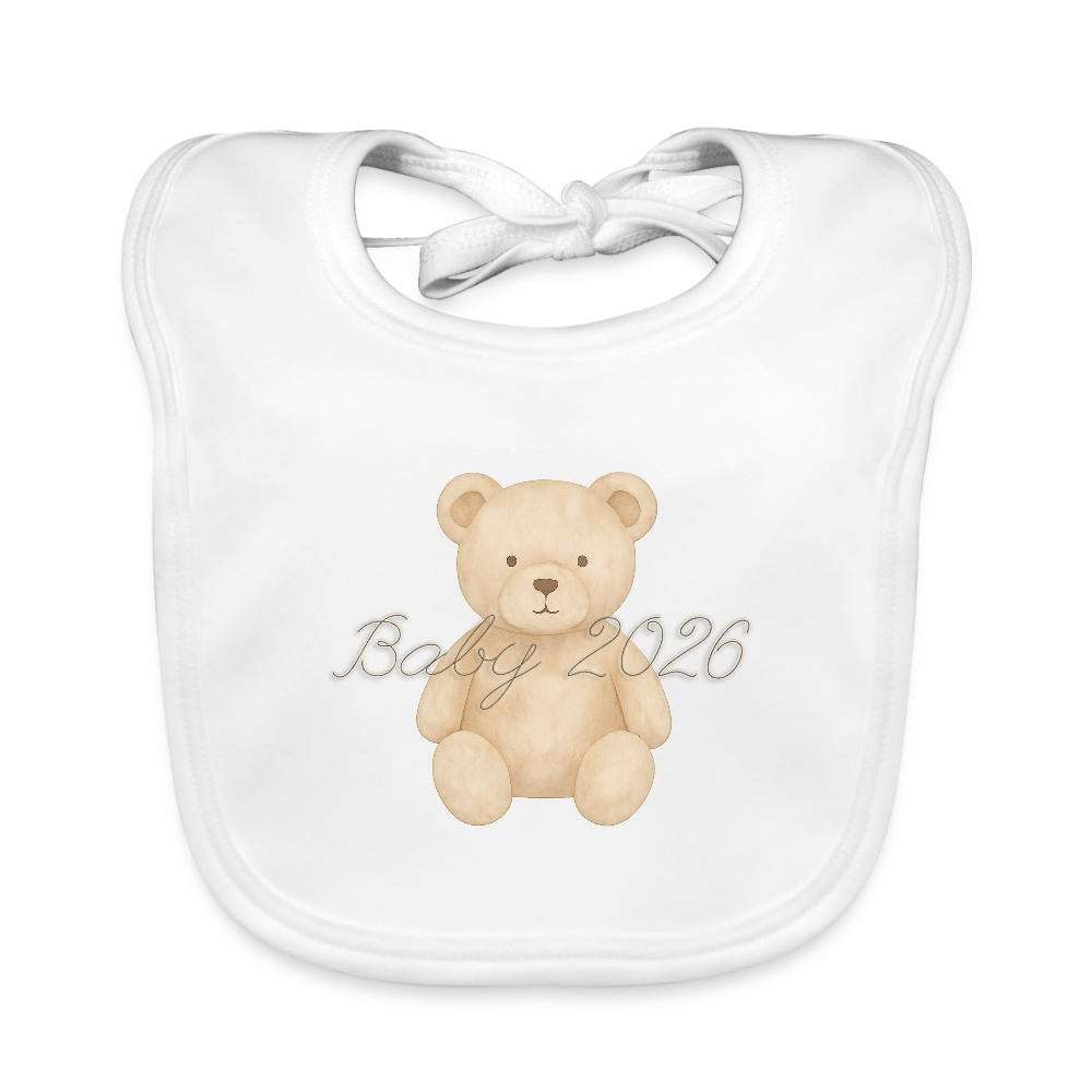 Bio Baby Lätzchen "Baby 2026" - Weiß
