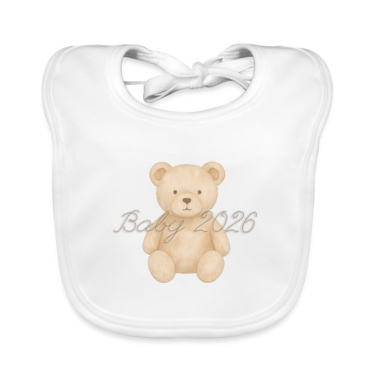 Bio Baby Lätzchen "Baby 2026" - Weiß