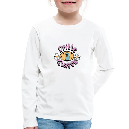 Kinder Langarmshirt "Dritte Klasse" - Weiß