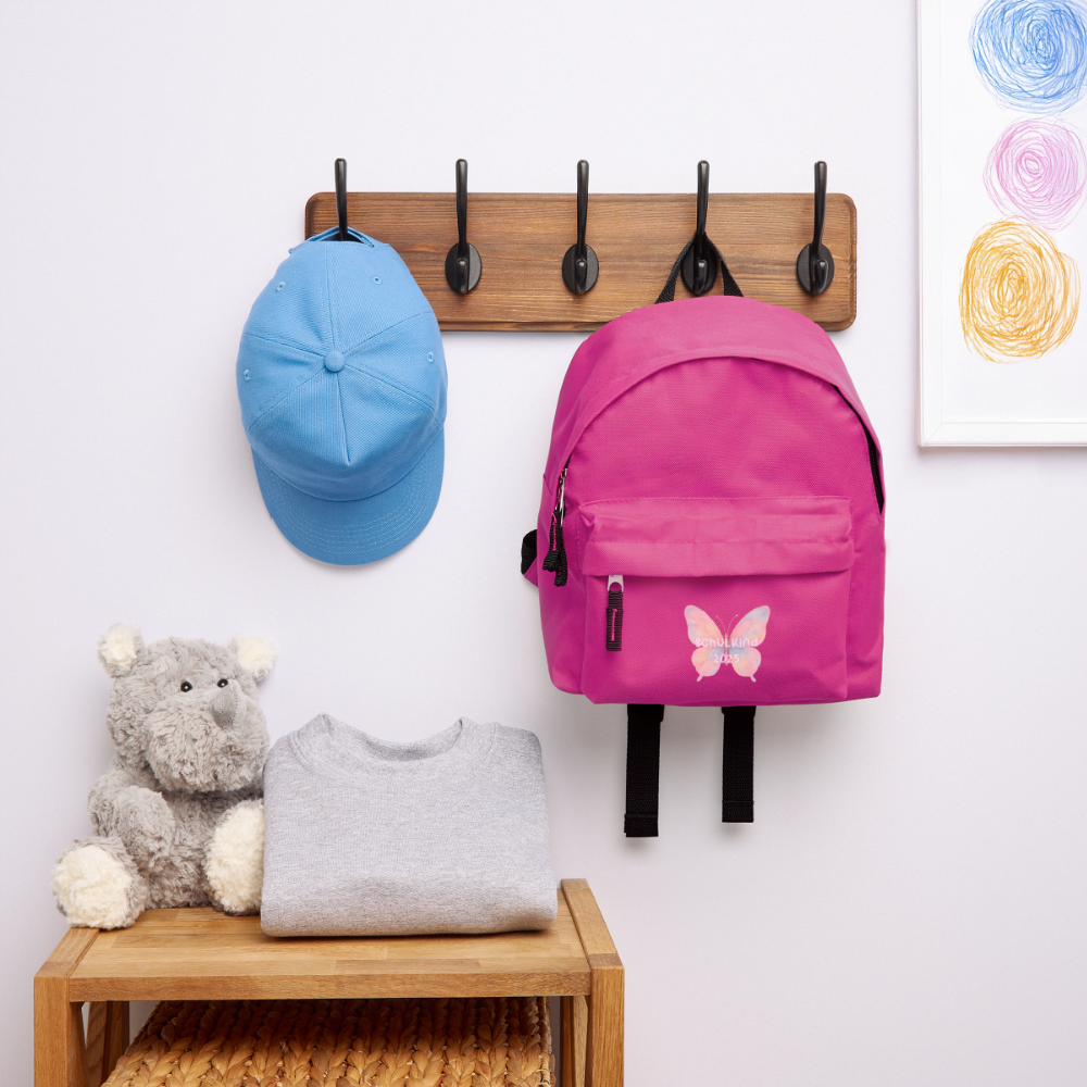 Kinder Rucksack "Schulkind 2025 Schmetterling" - Fuchsia