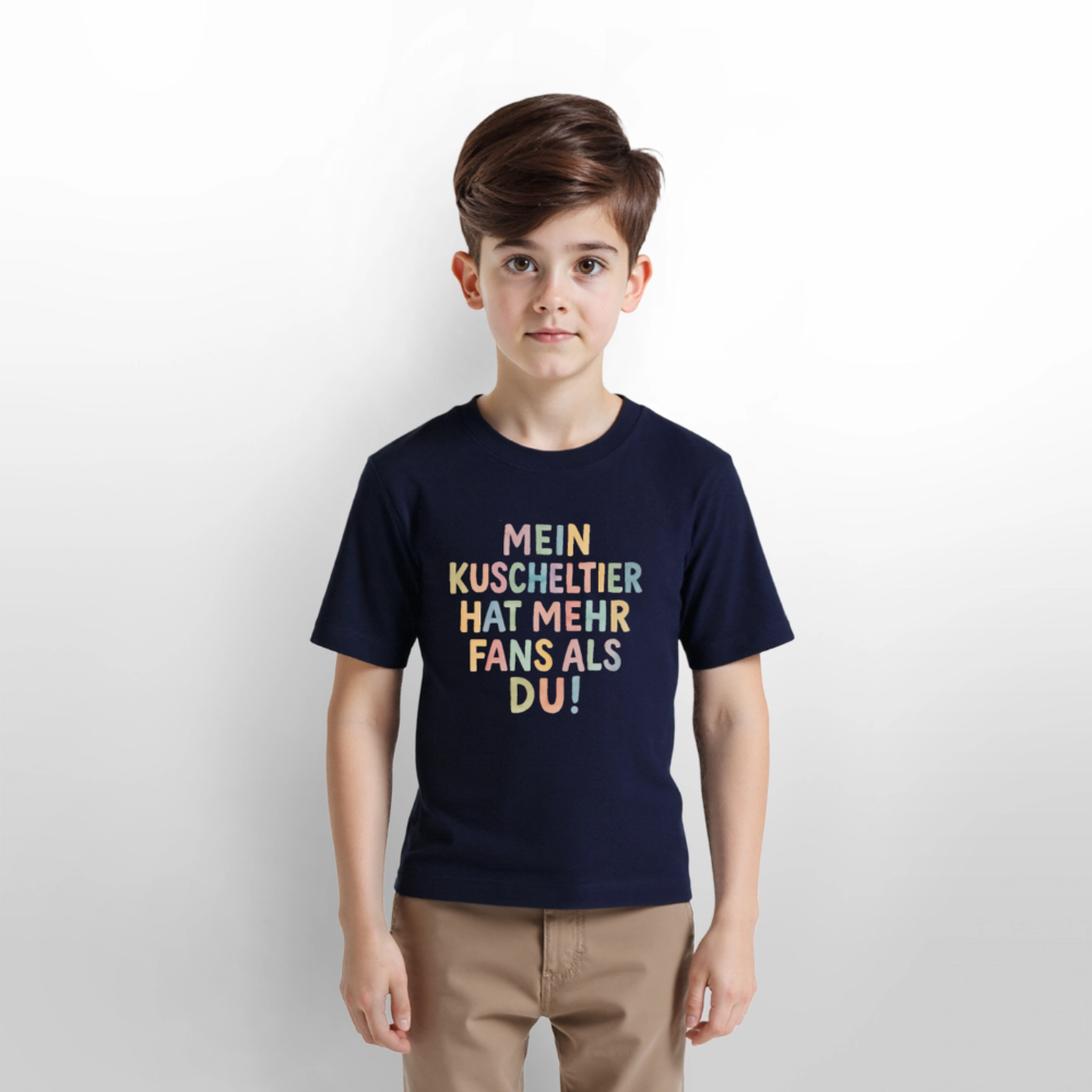 Bio Kinder T-Shirt "Mein Kuscheltier" - Navy