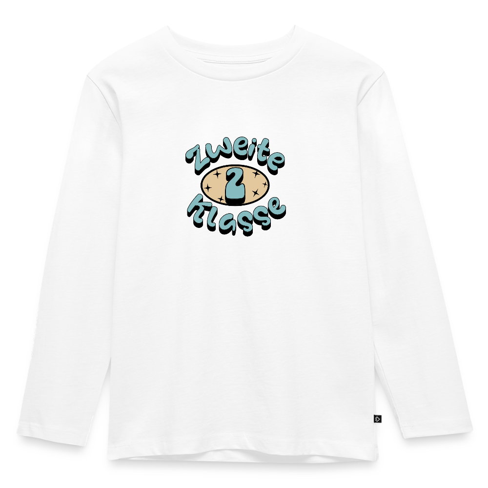 Kinder Langarmshirt "Zweite Klasse" - Weiß