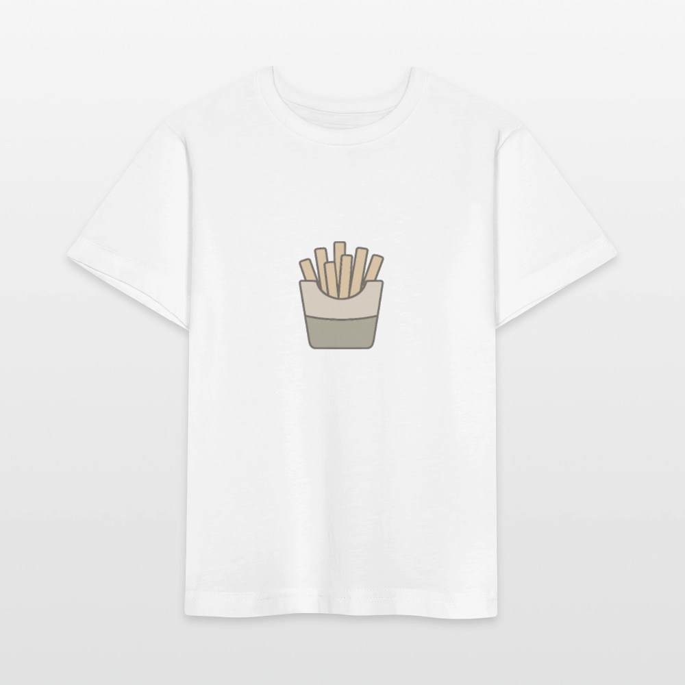 Bio Kinder T-Shirt "Pommes" - Weiß