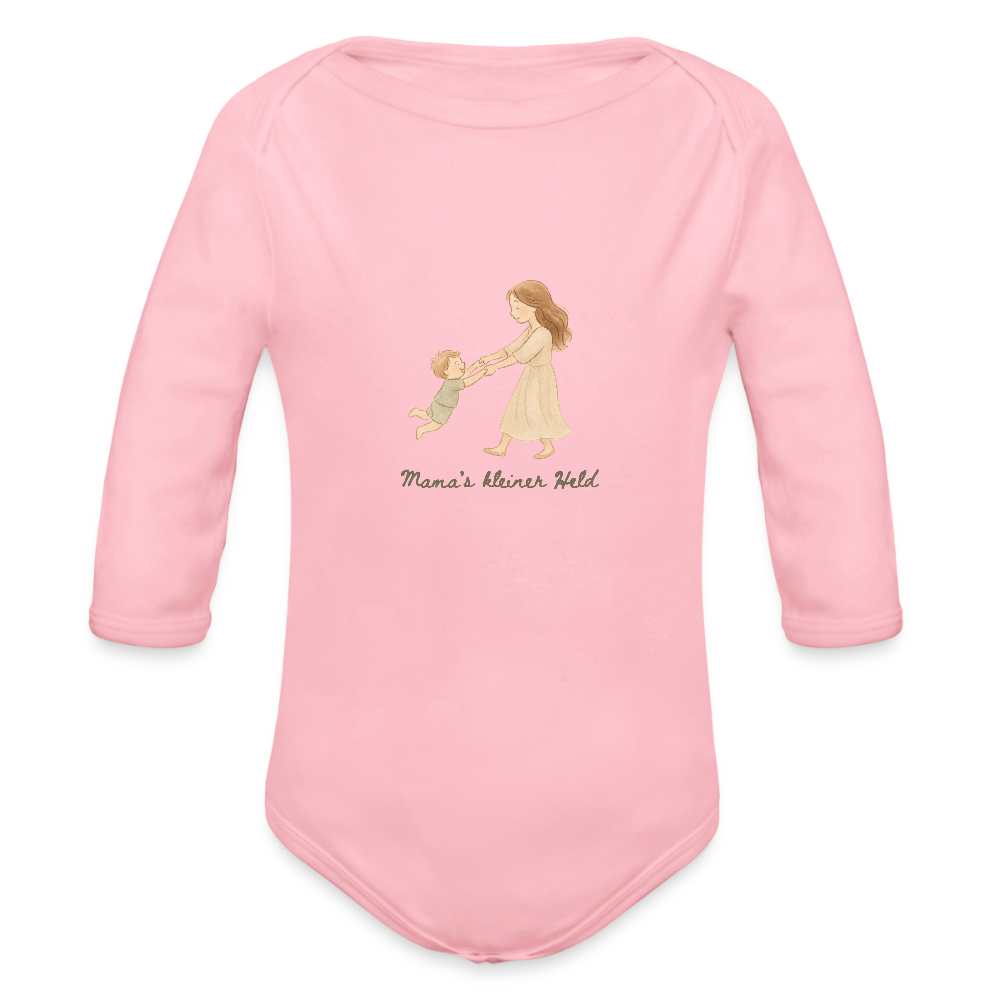 Bio Baby Langarm-Body - Hellrosa