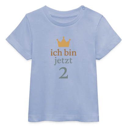 Bio Baby T-Shirt "ich bin jetzt zwei" - Sky
