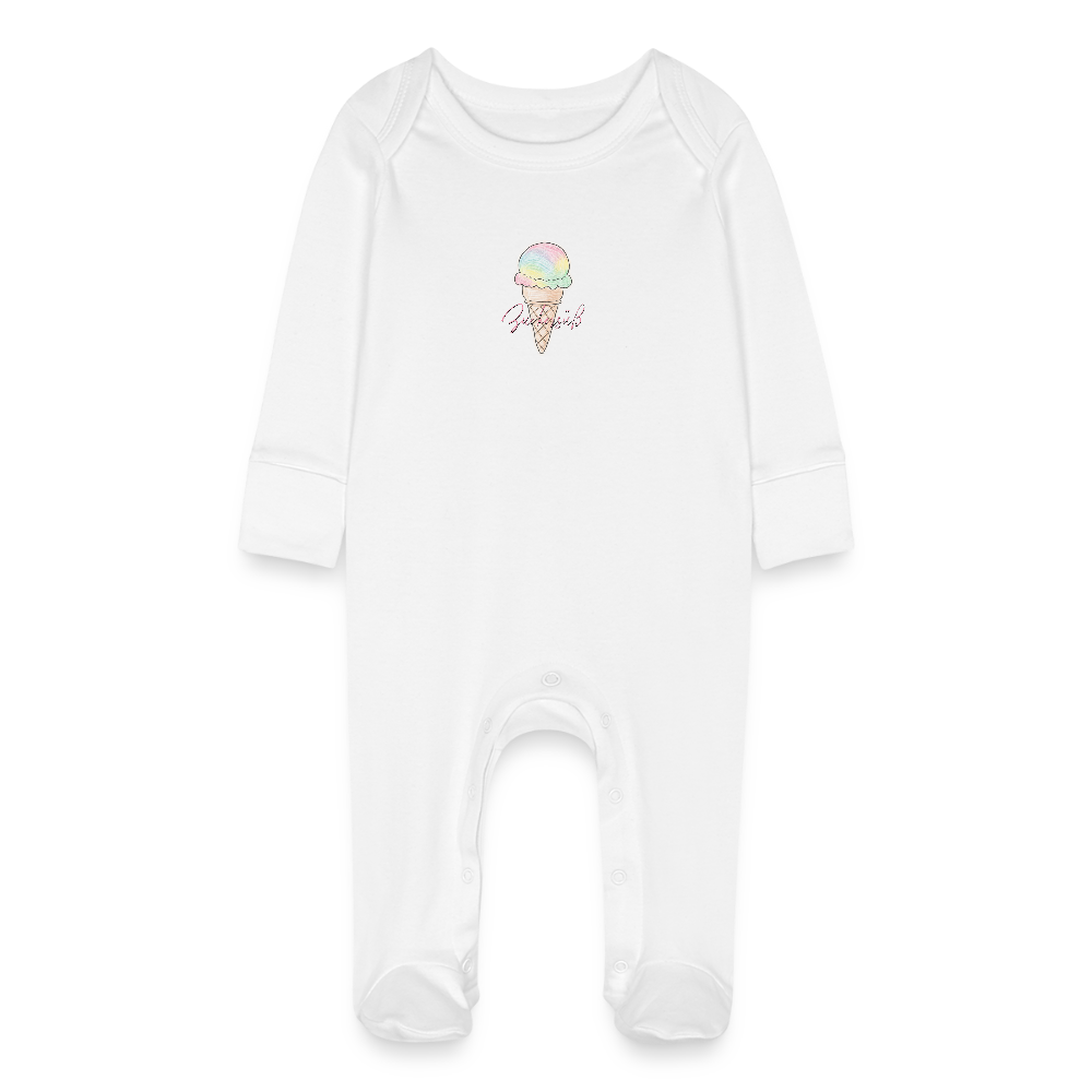 Baby Bio Strampler "Zuckersüß" - Weiß