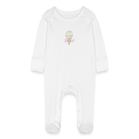 Baby Bio Strampler "Zuckersüß" - Weiß