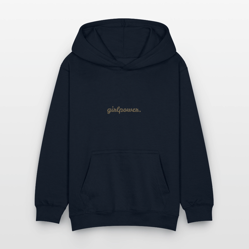 Kinder Kapuzenpullover "girlpower." - Navy