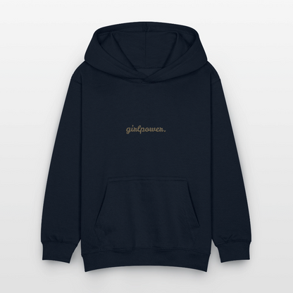 Kinder Kapuzenpullover "girlpower." - Navy
