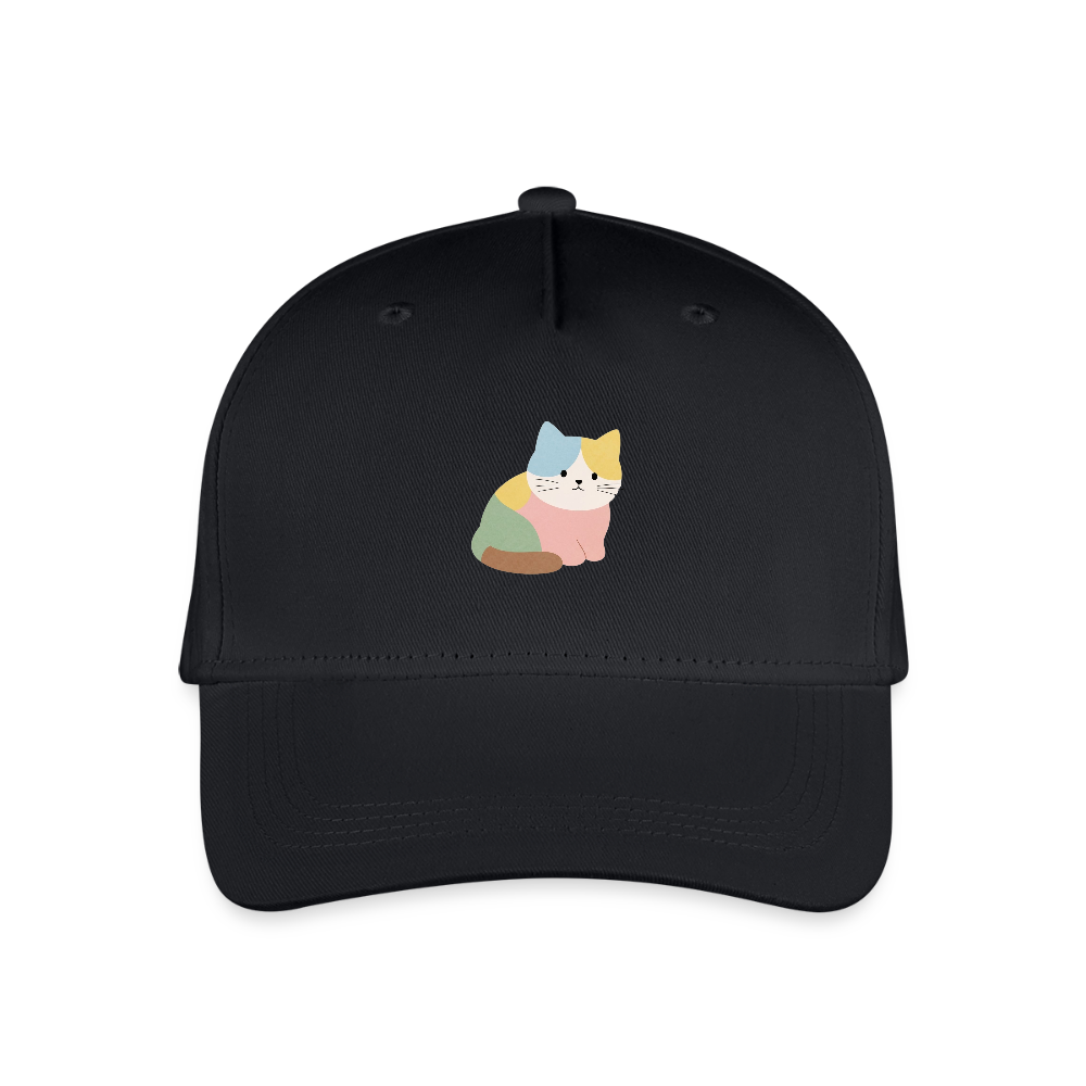 Bio Kinder Kappe "Katze" - Schwarz