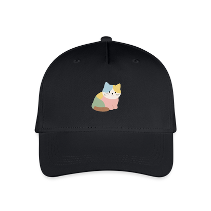 Bio Kinder Kappe "Katze" - Schwarz