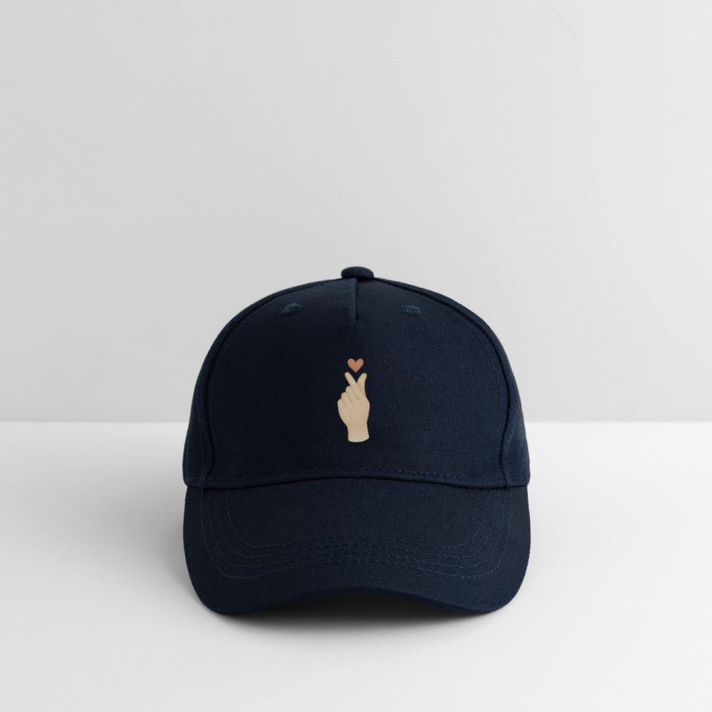 Bio Kinder Kappe "Herz" - Navy