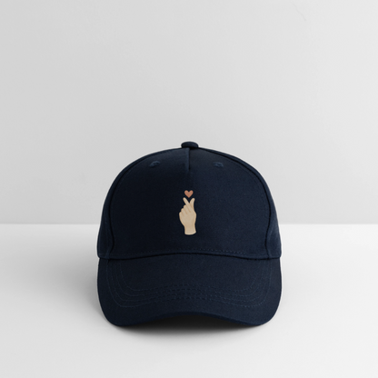 Bio Kinder Kappe "Herz" - Navy