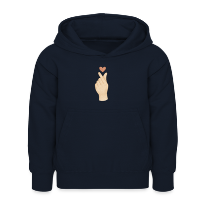 Kinder Kapuzenpullover "Herz" - Navy