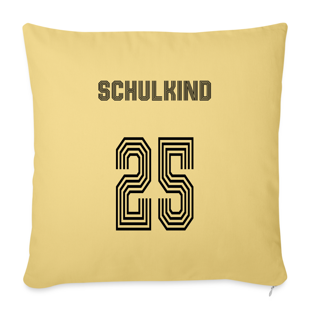 Sofakissen mit Füllung 44 x 44 cm "Schulkind 2025" - Hellgelb