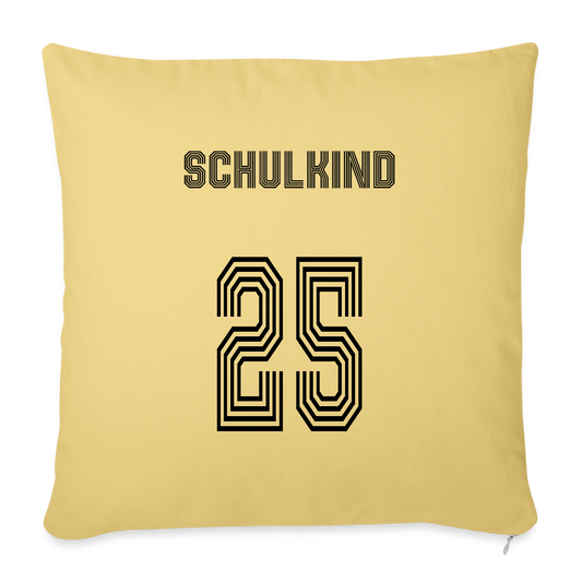 Sofakissen mit Füllung 44 x 44 cm "Schulkind 2025" - Hellgelb