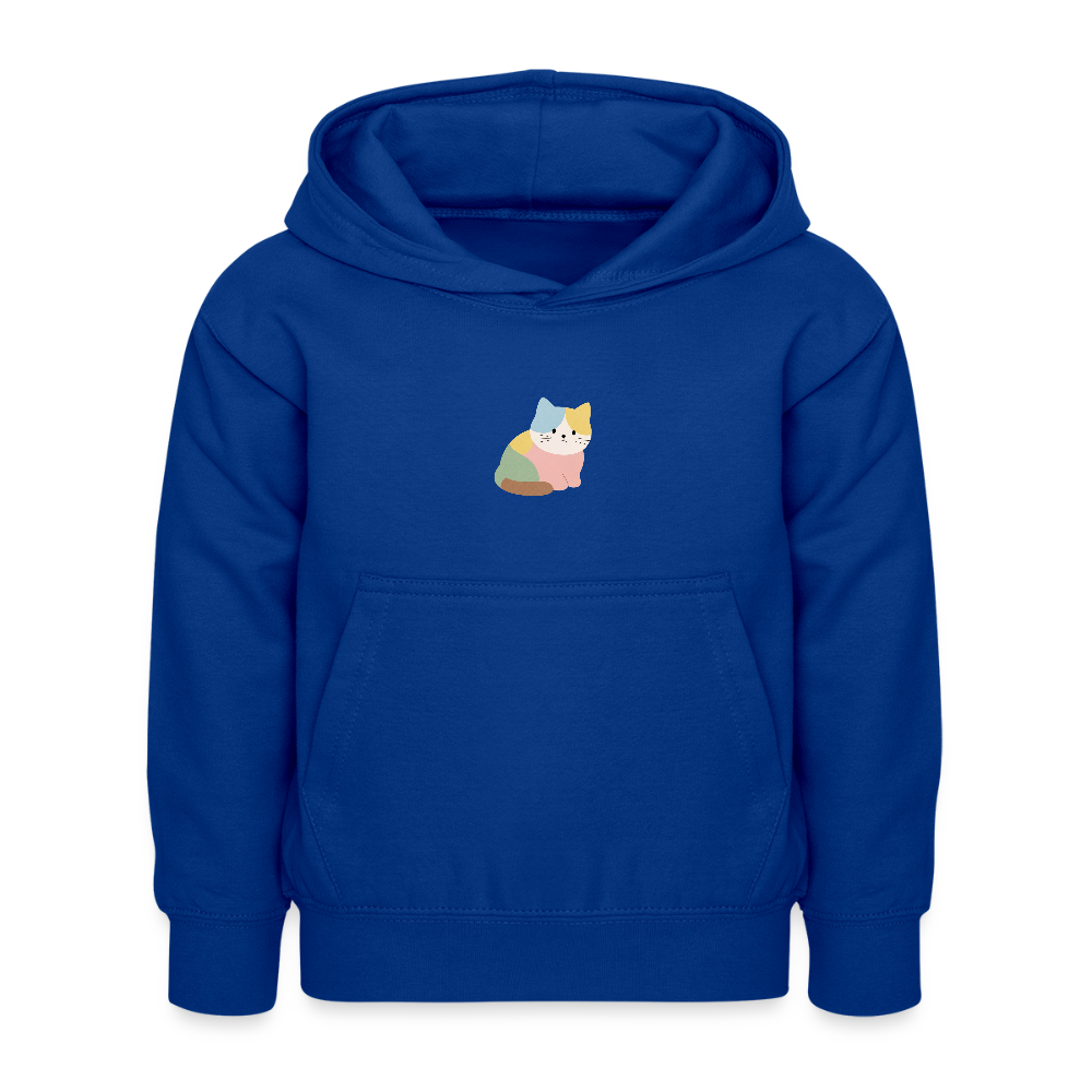 Kinder Kapuzenpullover "Katze" - Royalblau