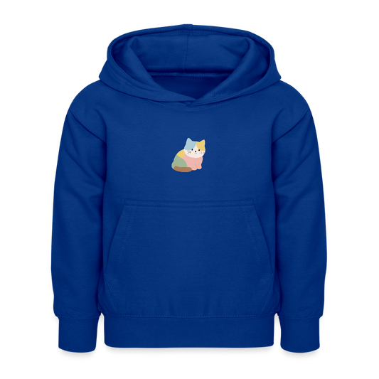 Kinder Kapuzenpullover "Katze" - Royalblau
