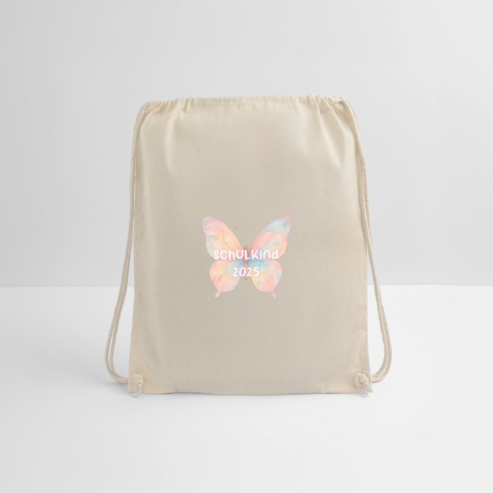 Turnbeutel "Schulkind 2025 Schmetterling" - Natur