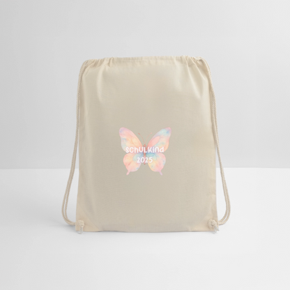 Turnbeutel "Schulkind 2025 Schmetterling" - Natur